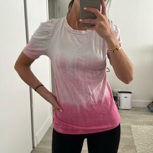 Aqua ombré puff sleeved t-shirt!